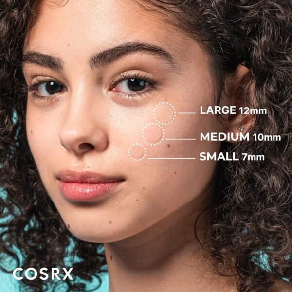 COSRX Acne Pimple Patch Absorbing Hydrocolloid Original 3 Size Patches for Zits Cover, Spot Stickers for Face and Body, Not Tested on Animals, No Toxic Ingredients (120 Count (Pack of 5)) - Image 3