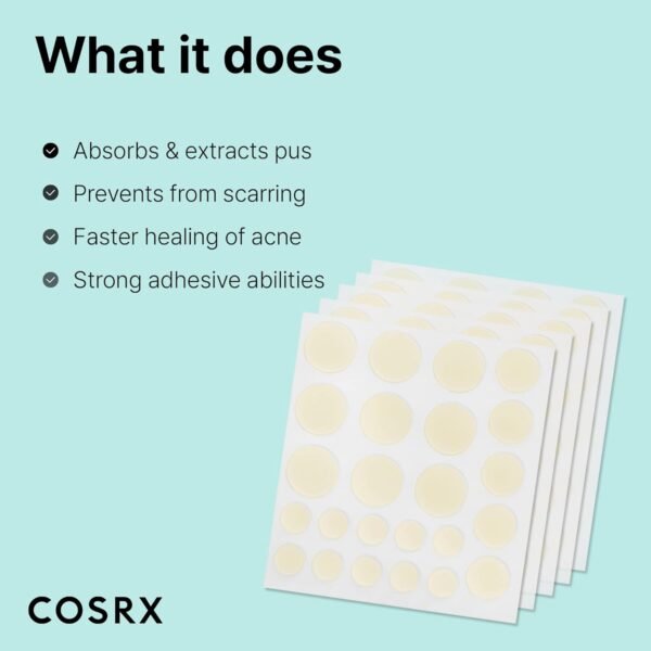 COSRX Acne Pimple Patch Absorbing Hydrocolloid Original 3 Size Patches for Zits Cover, Spot Stickers for Face and Body, Not Tested on Animals, No Toxic Ingredients (120 Count (Pack of 5)) - Image 6