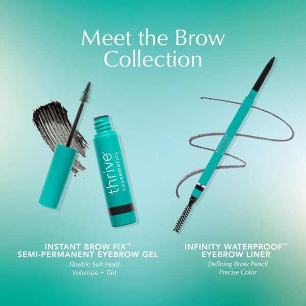 Thrive Causemetics Instant Brow Fix Semi-Permanent Eyebrow Gel, Waterproof Tinted Eye Brow Gel with Vitamin B5, Smudge-Proof, Vegan & Cruelty Free, Nan (Charcoal) - Image 7