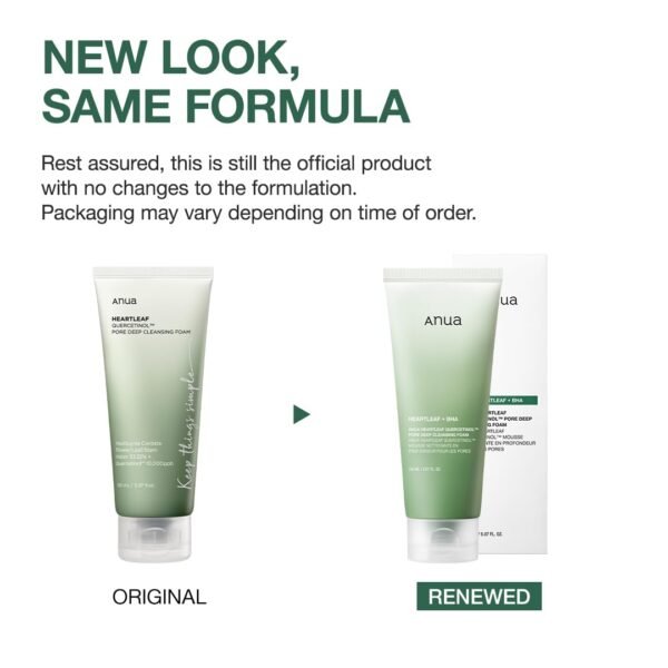 ANUA Heartleaf Quercetinol Pore Deep Cleansing Foam, Facial Cleanser, for Double Cleansing, BHA, Hyaluronic Acid, Glycerin, Face Wash, Blackhead Remover, Korean Skincare (150ml/5.07 fl.oz.) - Image 2