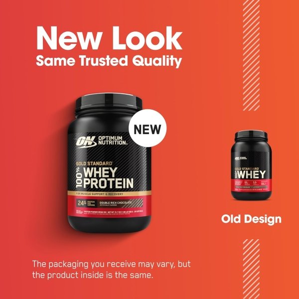 Optimum Nutrition Gold Standard 100% Whey Protein Powder, Double Rich Chocolate 1.98 Pound (Packaging May Vary) - Image 2