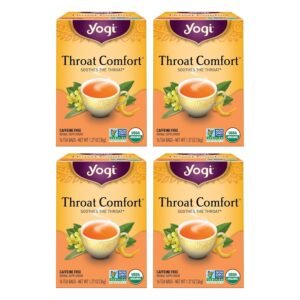 Yogi Tea Throat Comfort - 16 Bags per Pack (4 Packs) - Herbal Tea for Throats - Organic Throat Soothing - Includes Licorice Root, Wild Cherry Bark, Slippery Elm Bark & More - Image 2