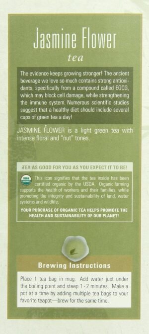 Davidson's Organics, Jasmine Flower, 25-count Tea Bags, Pack of 6 - Image 4
