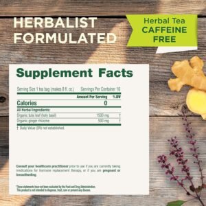 Traditional Medicinals Tea, Organic Tulsi & Ginger, Relieves Stress, Tension, & Irritability, 96 Tea Bags (6 Pack) - Image 3