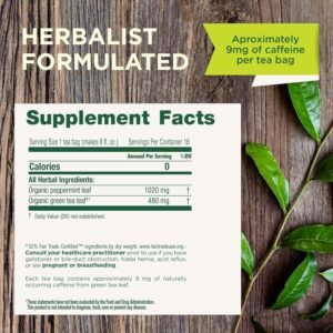 Traditional Medicinals Organic Green Tea Peppermint Tea, 16 Tea Bags - Image 3