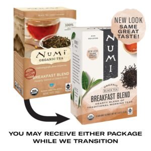Numi Organic Tea Breakfast Blend, 18 Count Box of Tea Bags, Black Tea (Packaging May Vary) - Image 3