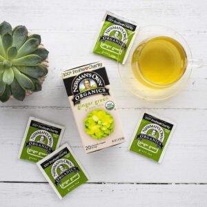 Newman's Own Organic Ginger Green Tea Green Tea with 20 Individually Wrapped Tea Bags Per Box (Pack of 4) USDA Certified Contains Caffeine Brew Hot - Image 4