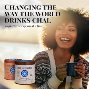 Blue Lotus Chai - Rooibos Flavor Masala Chai - Makes 65 Cups - 2 Ounce Masala Spiced Chai Powder with Organic Spices - Instant Indian Tea No Steeping - No Gluten - Image 7