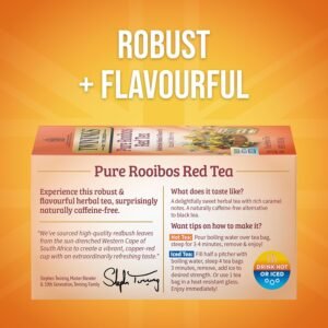Twinings Pure Rooibos Red Herbal Tea Individually Wrapped Bags, 20 Count (Pack of 6), Sweet with Uplifting Aroma, Naturally Caffeine-Free, Enjoy Hot or Iced, 120 Teabags - Image 3