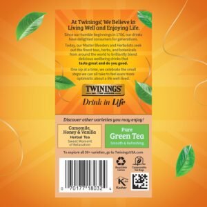 Twinings Pure Rooibos Red Herbal Tea Individually Wrapped Bags, 20 Count (Pack of 6), Sweet with Uplifting Aroma, Naturally Caffeine-Free, Enjoy Hot or Iced, 120 Teabags - Image 6