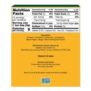 VAHDAM, Turmeric Spice Herbal Tea Bags (15 Count) Caffeine Free, Non GMO| 100% Pure Herbal Tisane - Savory & Spicy | Individually Wrapped Pyramid Tea Bags | Direct from Source - Image 9