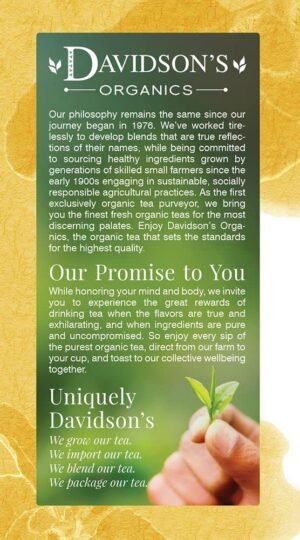 Davidson's Organics, Tulsi Chamomile Flower, 25-count Tea Bags, Pack of 6 - Image 3