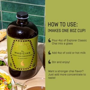 Explorer Organic Chai Tea Concentrate, Magician Spiced Honey, Drink Iced or Hot, 32 fl oz, Makes 8 Cups - Image 6