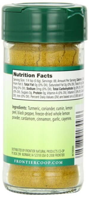 Frontier Co-op Indian Curry Seasoning, 1.87 Ounce Bottle, Complex Flavor with Turmeric, Coriander and Lemon - Image 4
