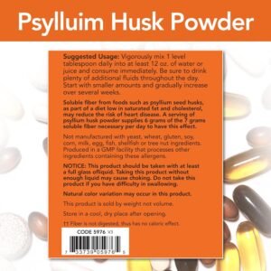 NOW Foods Supplements, Psyllium Husk Powder, Non-GMO Project Verified, Soluble Fiber, 12-Pound - Image 4