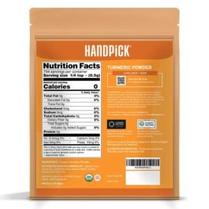 HANDPICK, Organic Turmeric Powder with Curcumin (397g/14oz) | Authentic Indian Origin | Gluten Free | Made from Turmeric Root - Image 9