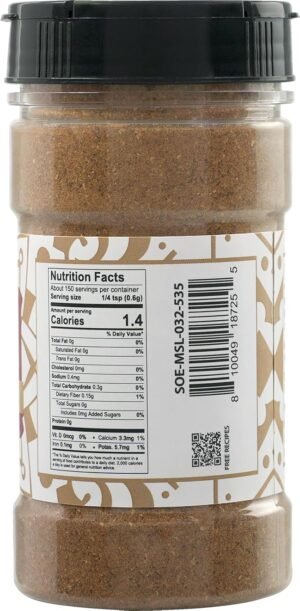 Soeos Garam Masala, 3.2 oz (90g), Garam Masala Spice Powder, All Natural, Vegan, No Colors, Kosher, Indian 8-Spice Blend, Masala Seasoning - Image 3