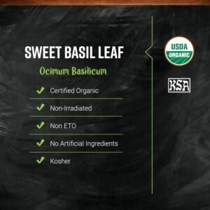Frontier Co-op Sweet Basil Leaf, 1-Pound Bulk, Popular on Pizza & DIY Body Care As An Essential Oil, Kosher, Organic - Image 7