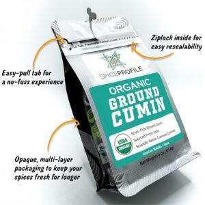 Spice Profile USDA Organic Cumin Powder, Lab Tested for Heavy Metals, Resealable 4oz Pouch, Jeera, Comino Molido - Image 8