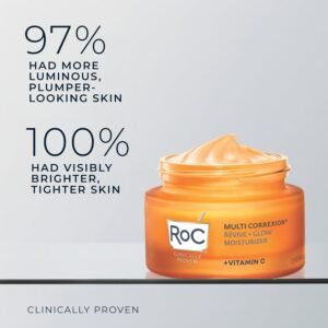 RoC Multi Correxion Revive + Glow 10% Vitamin C Moisturizer for Face, Anti-Aging Gel Cream, Instant Glow, Hypo-Allegenic, Oil-Free, 1.7 Ounces (Packaging May Vary - Image 4