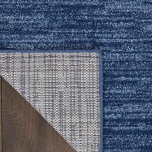 Nourison Home Essentials Indoor/Outdoor Navy Blue 3' x 5' Area Rug, Easy Cleaning, Non Shedding, Bed Room, Living Room, Dining Room, Backyard, Deck, Patio (3x5) - Image 4