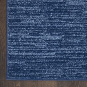 Nourison Home Essentials Indoor/Outdoor Navy Blue 3' x 5' Area Rug, Easy Cleaning, Non Shedding, Bed Room, Living Room, Dining Room, Backyard, Deck, Patio (3x5) - Image 5