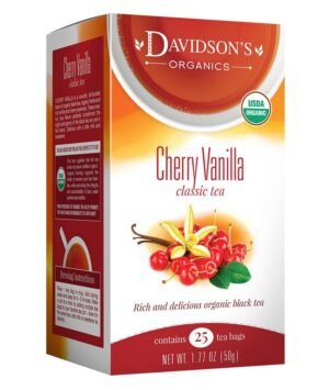 Davidson's Organics, Cherry Vanilla, 25-count Tea Bags, Pack of 6 - Image 2