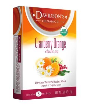 Davidson's Organics, Cranberry Orange, 8-count Tea Bags, Pack of 12 - Image 2