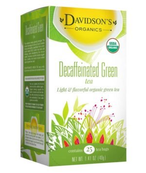 Davidson's Organics, Decaffeinated Green, 25-count Tea Bags, Pack of 6 - Image 2