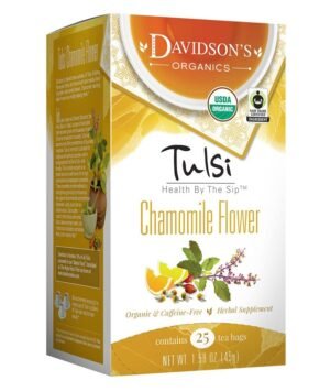 Davidson's Organics, Tulsi Chamomile Flower, 25-count Tea Bags, Pack of 6 - Image 2