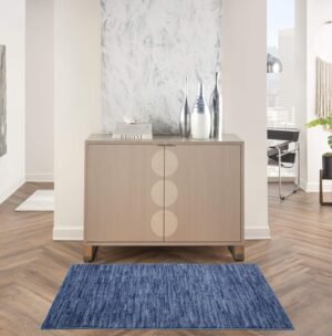 Nourison Home Essentials Indoor/Outdoor Navy Blue 3' x 5' Area Rug, Easy Cleaning, Non Shedding, Bed Room, Living Room, Dining Room, Backyard, Deck, Patio (3x5) - Image 2
