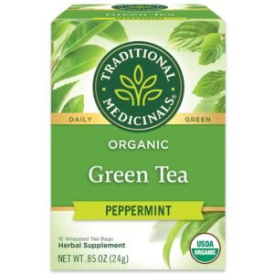 Traditional Medicinals Organic Green Tea Peppermint Tea, 16 Tea Bags - Image 2