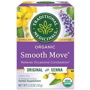 Traditional Medicinals Organic Smooth Move Herbal Stimulant Laxative Wrapped Tea Bags, 16 Count (Pack of 1) - Image 2