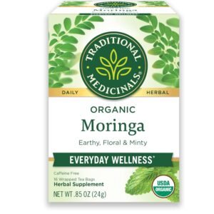 Traditional Medicinals Tea, Organic Moringa, Everyday Wellness, with Spearmint & Sage, 16 Tea Bags - Image 2