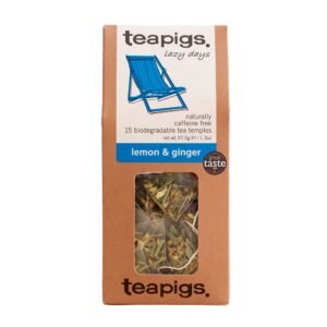 teapigs Lemon & Ginger Herbal Tea Bags Made With Whole Leaves (1 Pack of 15 Tea bags) (520) - Image 2